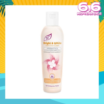 PURE N SOFT Bright & White Feminine Wash Prebiotics (Anti Bacterial And Anti Candidiasis) 200ml