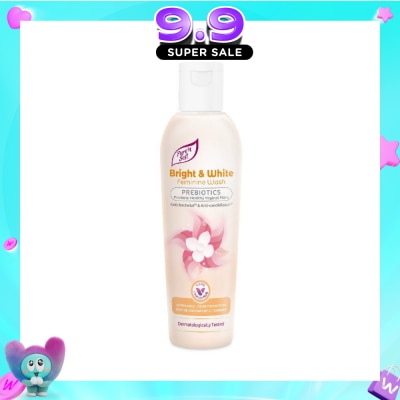 PURE N SOFT - Bright & White Feminine Wash Prebiotics (Anti Bacterial And Anti Candidiasis) 200ml image