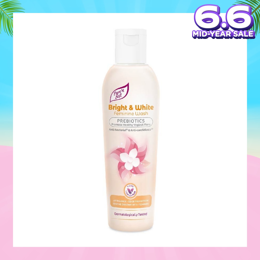 Bright & White Feminine Wash Prebiotics (Anti Bacterial And Anti Candidiasis) 200ml