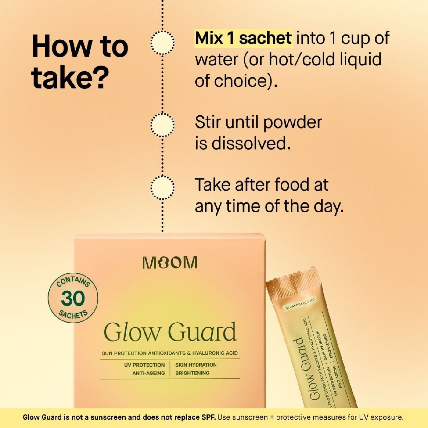 Glow Guard Sun Protection Antioxidants & Hyaluronic Acid 5g x 30s