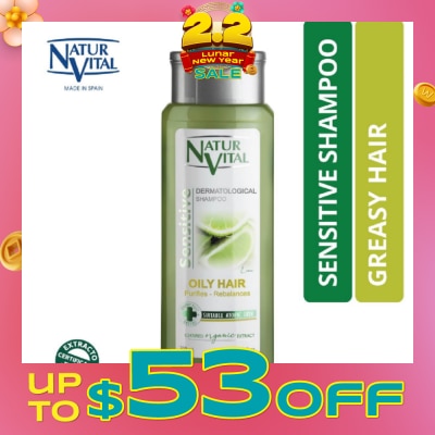 NATURVITAL Sensitive Oily Shampoo (Lime) 300ml