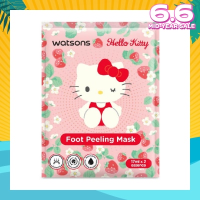 WATSONS Hello Kitty Foot Peeling Mask (Glycoloic Acid, Lactic Acid, Plant Extract) 17ml x 2s