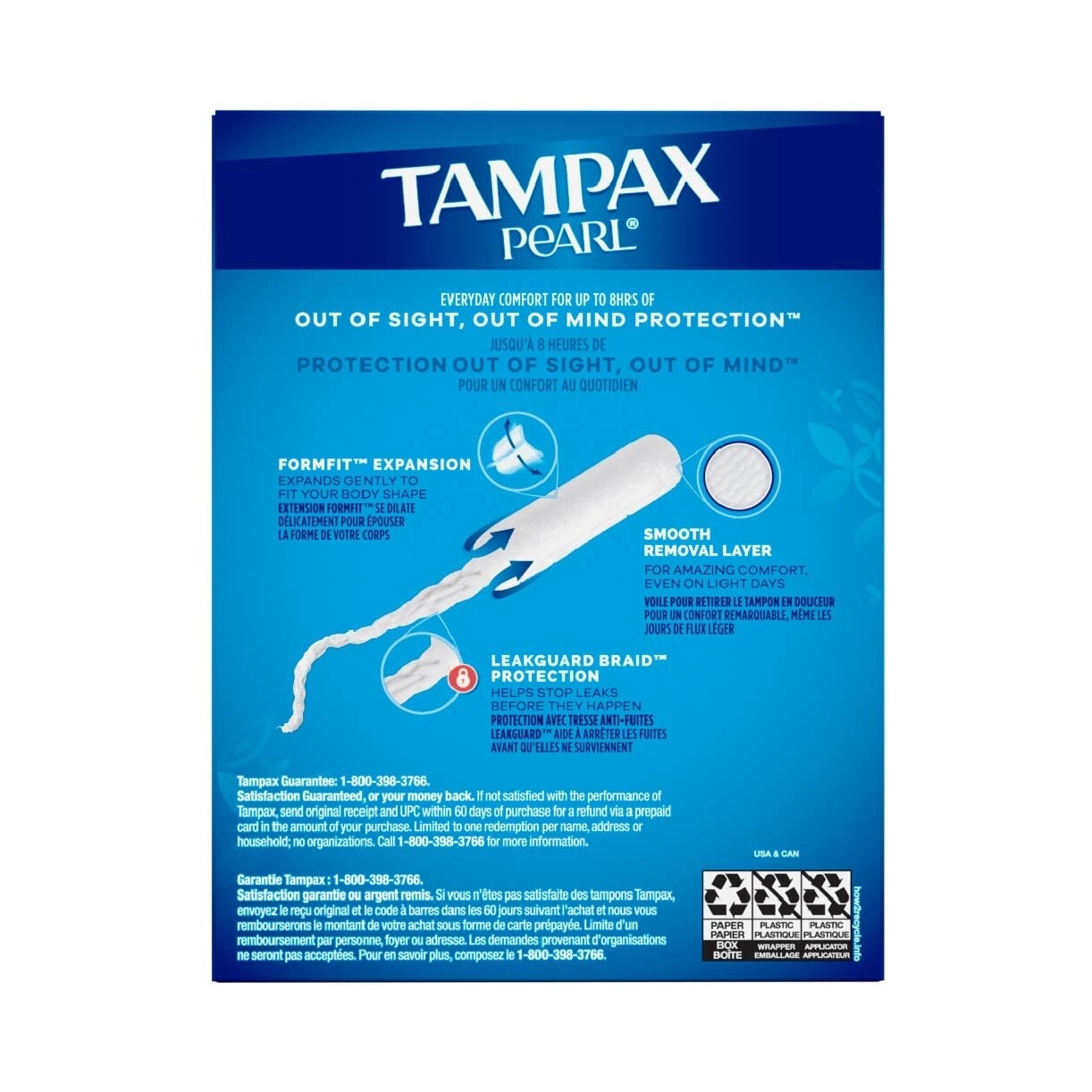 Pearl Plastic Regular Absorbency Unscented Tampons 18s