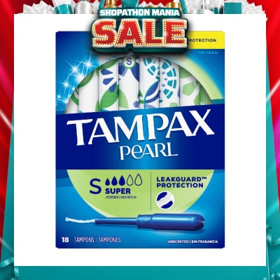TAMPAX - Pearl Plastic Super Absorbency Unscented Tampons 18s