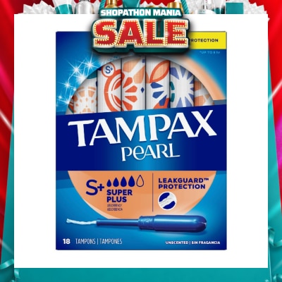TAMPAX - Pearl Plastic Super Plus Absorbency Unscented Tampons 18s
