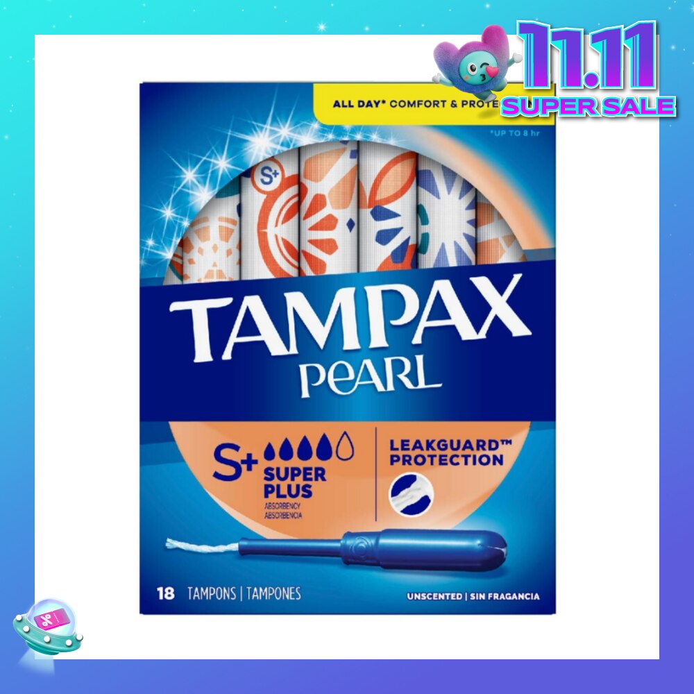 Pearl Plastic Super Plus Absorbency Unscented Tampons 18s