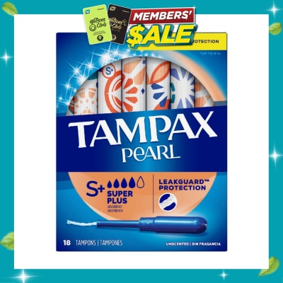 TAMPAX Pearl Plastic Super Plus Absorbency Unscented Tampons 18s image