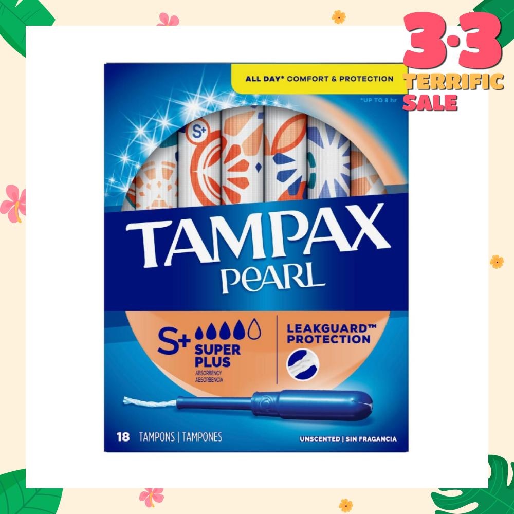 Pearl Plastic Super Plus Absorbency Unscented Tampons 18s