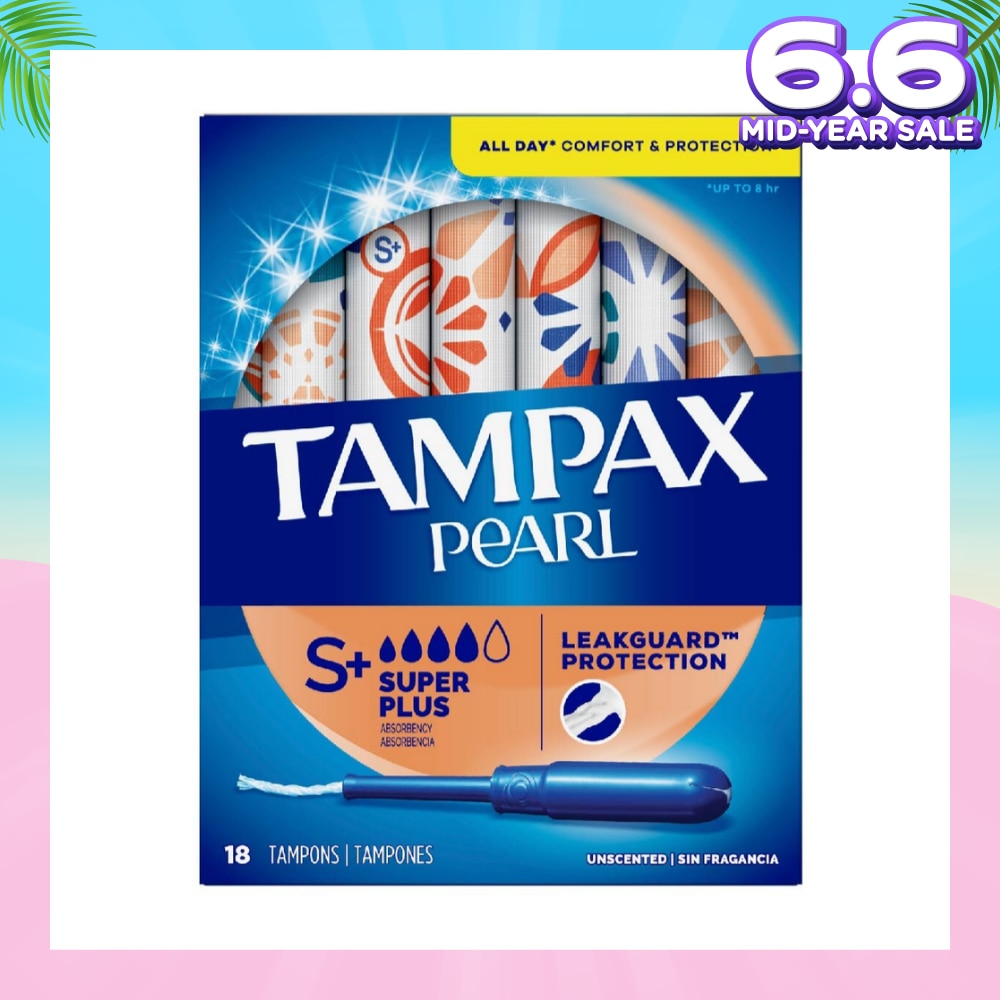 Pearl Plastic Super Plus Absorbency Unscented Tampons 18s