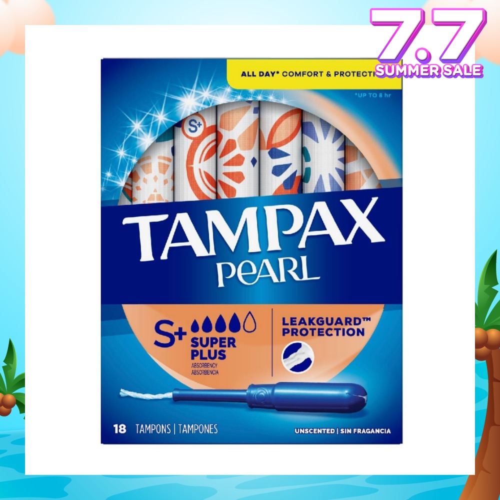 Pearl Plastic Super Plus Absorbency Unscented Tampons 18s