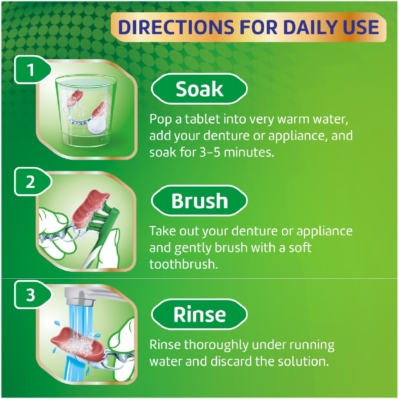 3 Minutes Daily Denture Cleanser Tablet Value Pack 36s x 2