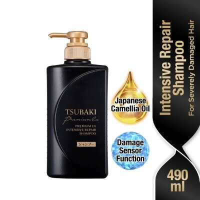 TSUBAKI Premium Ex Intensive Repair Shampoo (For Severely Damaged Hair) 490ml