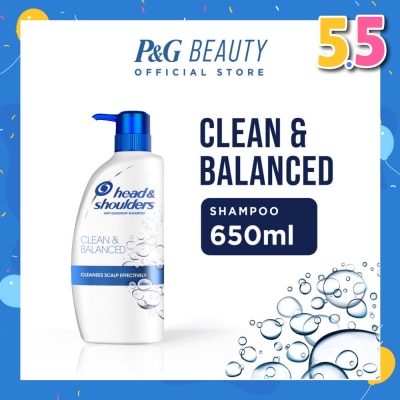 HEAD & SHOULDERS Clean and Balanced Anti-Dandruff Shampoo 650ml