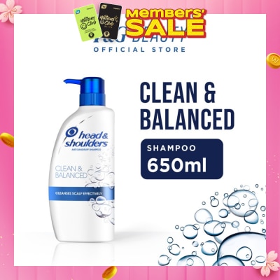HEAD & SHOULDERS [CNY] Clean and Balanced Anti-Dandruff Shampoo 650ml