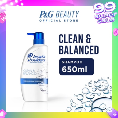 HEAD & SHOULDERS Clean and Balanced Anti-Dandruff Shampoo 650ml
