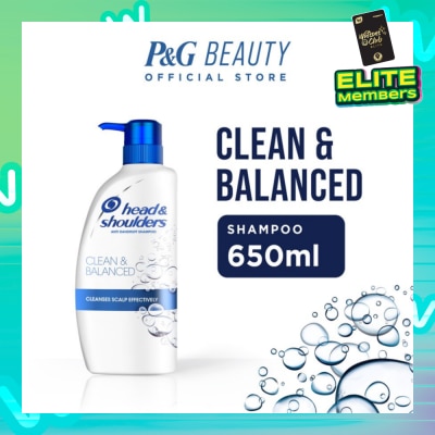 HEAD & SHOULDERS Clean and Balanced Anti-Dandruff Shampoo 650ml