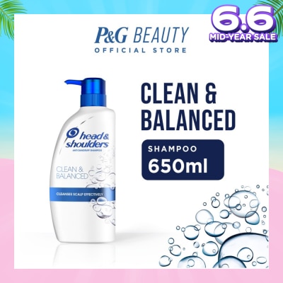 HEAD & SHOULDERS Clean and Balanced Anti-Dandruff Shampoo 650ml