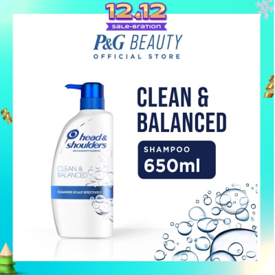 HEAD & SHOULDERS Clean and Balanced Anti-Dandruff Shampoo 650ml