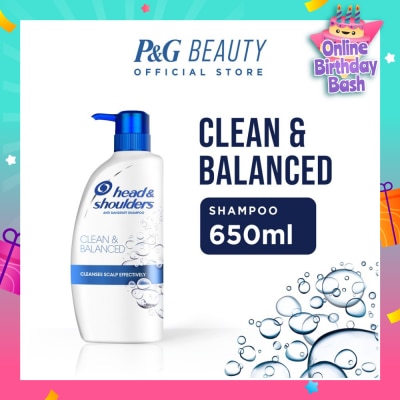 HEAD & SHOULDERS Clean and Balanced Anti-Dandruff Shampoo 650ml