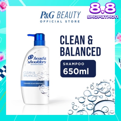 HEAD & SHOULDERS Clean and Balanced Anti-Dandruff Shampoo 650ml