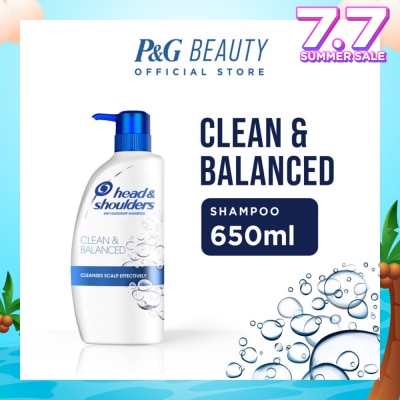 HEAD & SHOULDERS Clean and Balanced Anti-Dandruff Shampoo 650ml