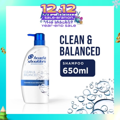 HEAD & SHOULDERS Clean and Balanced Anti-Dandruff Shampoo 650ml