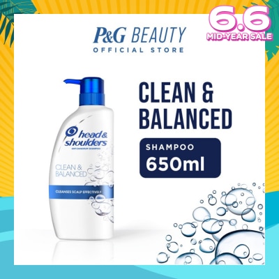 HEAD & SHOULDERS Clean and Balanced Anti-Dandruff Shampoo 650ml