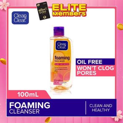 CLEAN & CLEAR Foaming Face Wash (For Oil Control + Removes 99.8% Pimple Causing Germs) 100ml