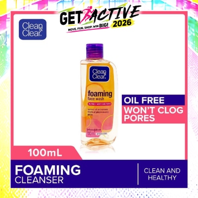 CLEAN & CLEAR - Foaming Face Wash (For Oil Control + Removes 99.8% Pimple Causing Germs) 100ml image