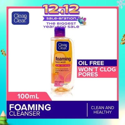 CLEAN & CLEAR Foaming Face Wash (For Oil Control + Removes 99.8% Pimple Causing Germs) 100ml