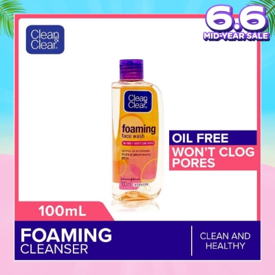 CLEAN & CLEAR Foaming Face Wash (For Oil Control + Removes 99.8% Pimple Causing Germs) 100ml