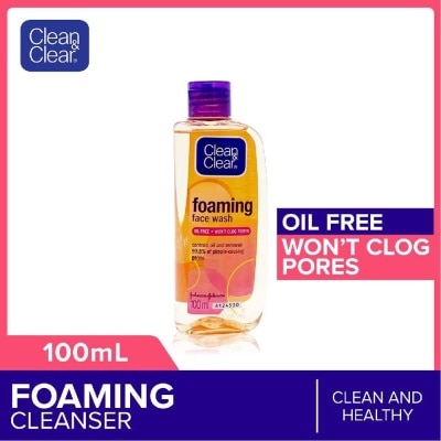 CLEAN & CLEAR Foaming Face Wash (For Oil Control + Removes 99.8% Pimple Causing Germs) 100ml