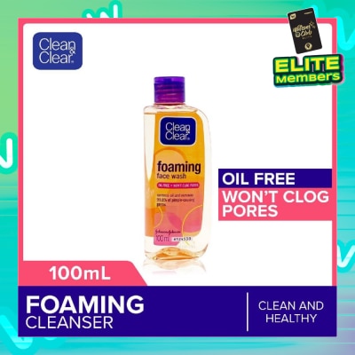 CLEAN & CLEAR Foaming Face Wash (For Oil Control + Removes 99.8% Pimple Causing Germs) 100ml