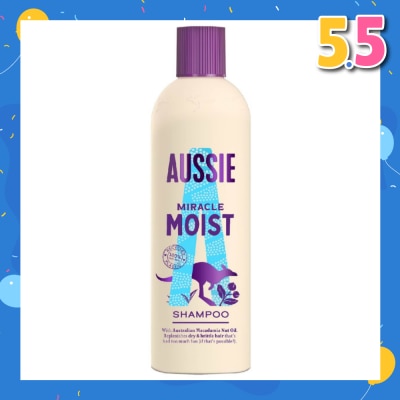 AUSSIE Miracle Moist Shampoo (Revive + Restore Dry & Damaged Hair) 300ml