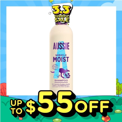 AUSSIE Miracle Moist Shampoo (Revive + Restore Dry & Damaged Hair) 300ml