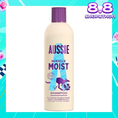 AUSSIE Miracle Moist Shampoo (Revive + Restore Dry & Damaged Hair) 300ml