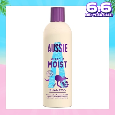 AUSSIE Miracle Moist Shampoo (Revive + Restore Dry & Damaged Hair) 300ml