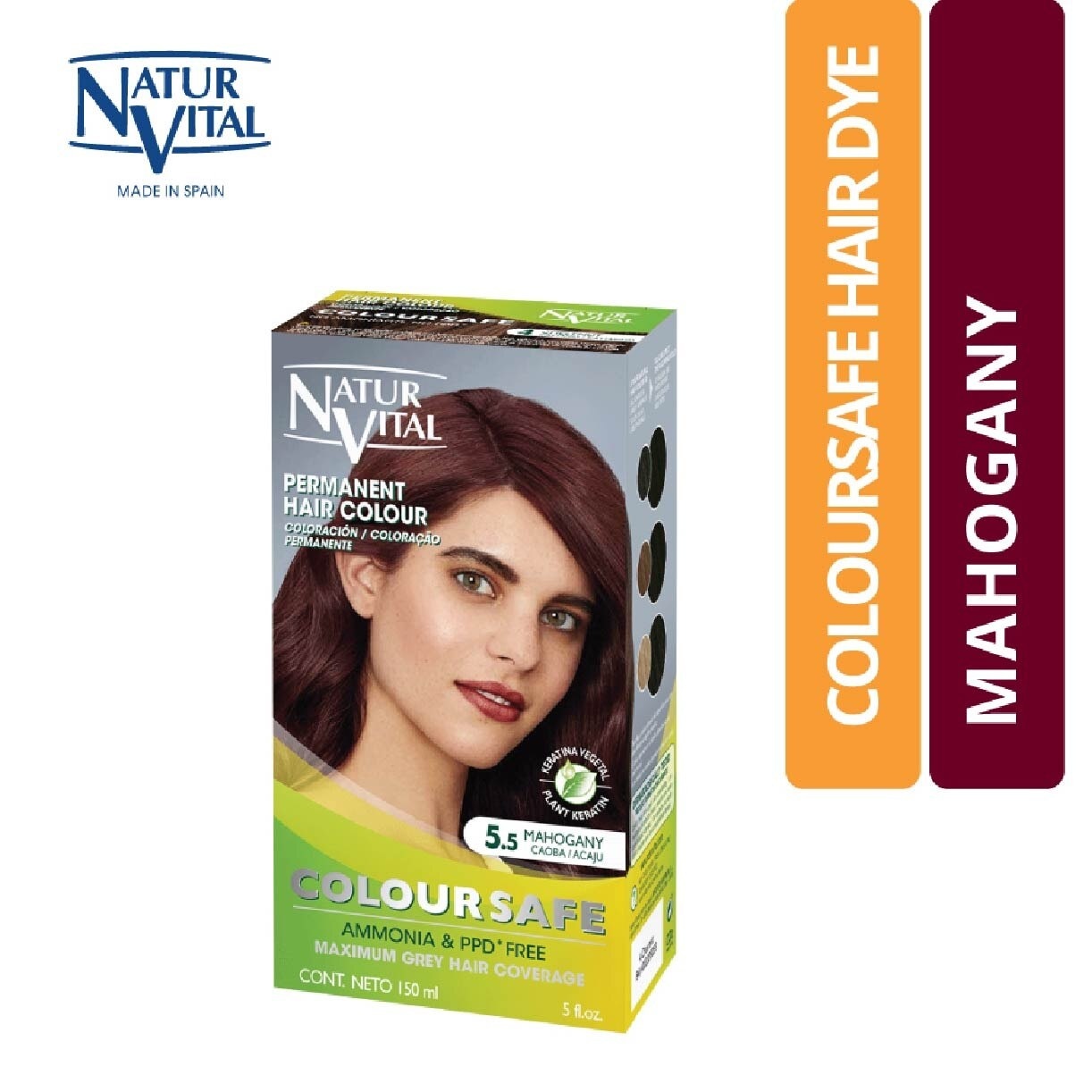 NATURVITAL Coloursafe Permanent Hair Colour Mahogany 5.5