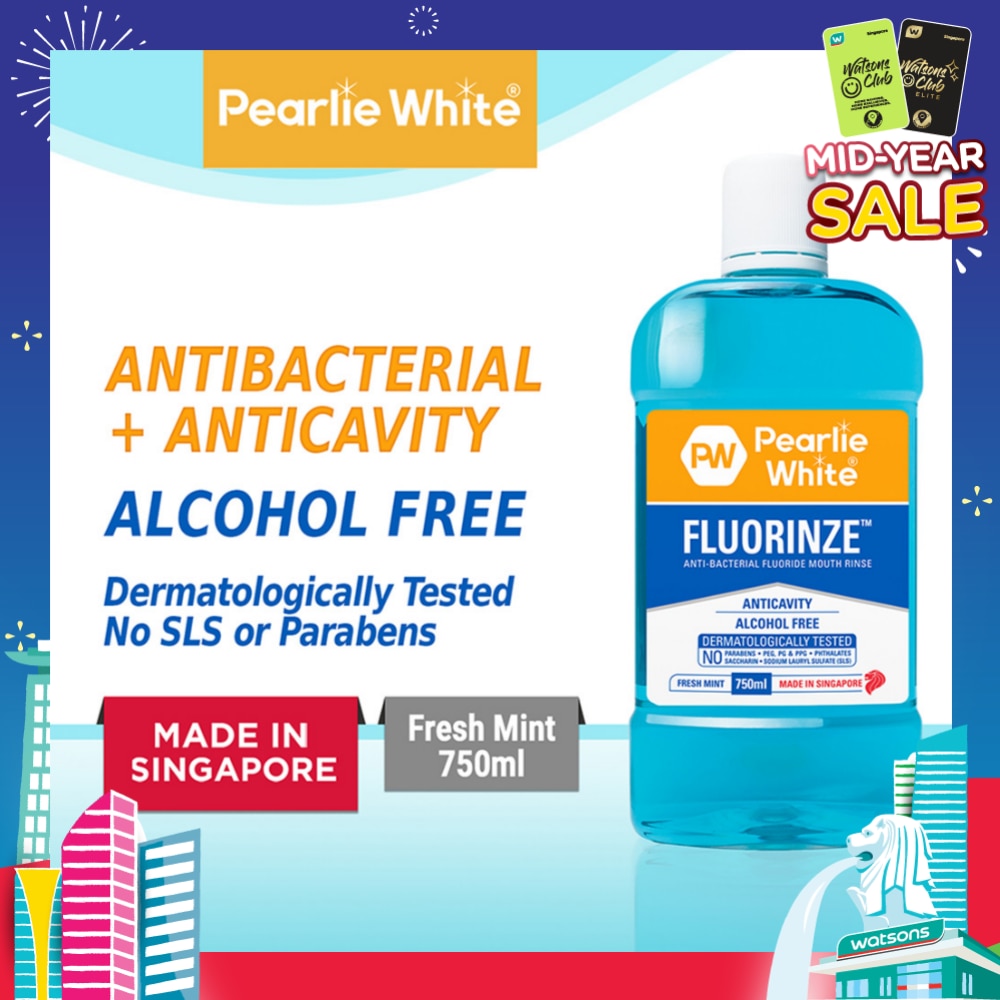 Fluorinze Alcohol Free Antibacterial Fluoride Mouth Rinse 750ml