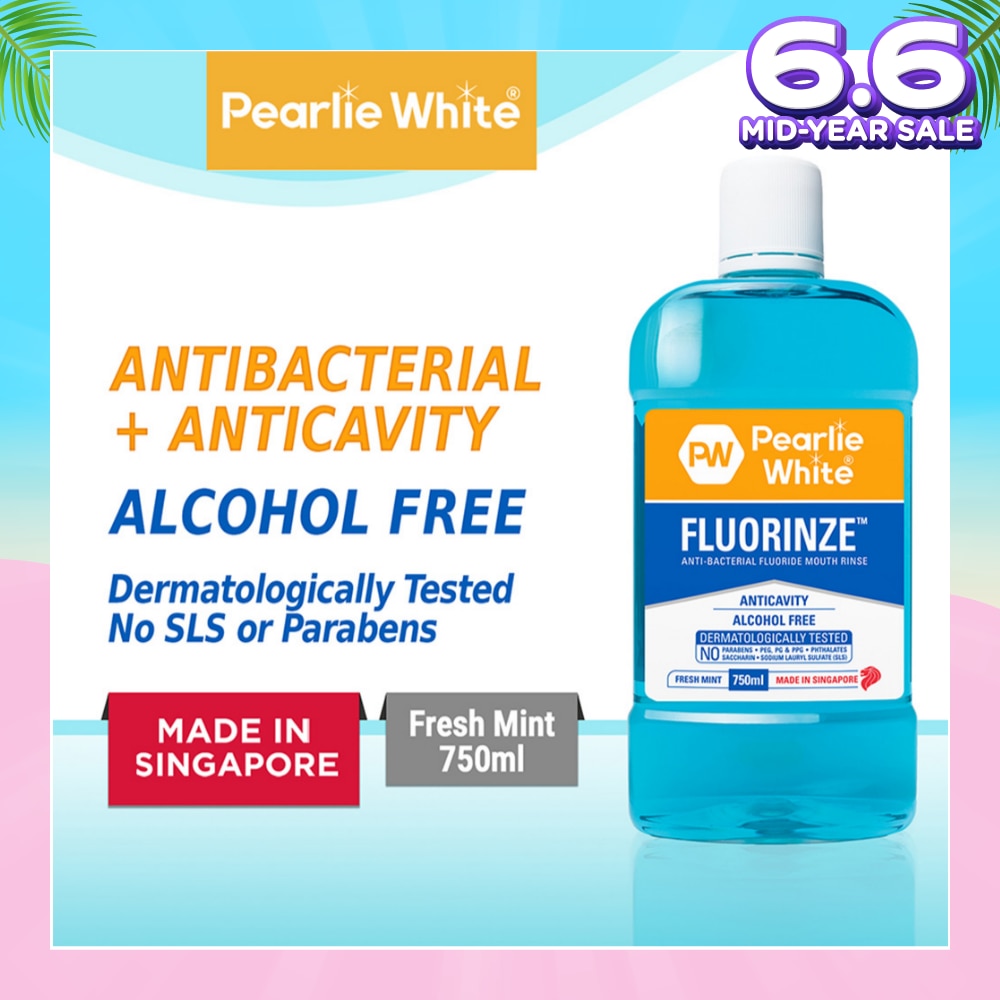 Fluorinze Alcohol Free Antibacterial Fluoride Mouth Rinse 750ml