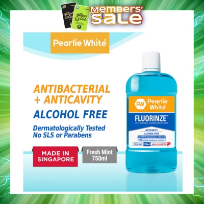PEARLIE WHITE® - Fluorinze Alcohol Free Antibacterial Fluoride Mouth Rinse 750ml