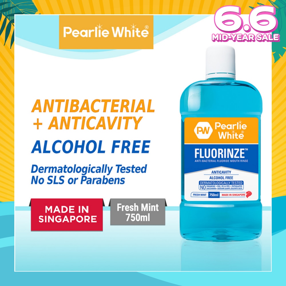 Fluorinze Alcohol Free Antibacterial Fluoride Mouth Rinse 750ml