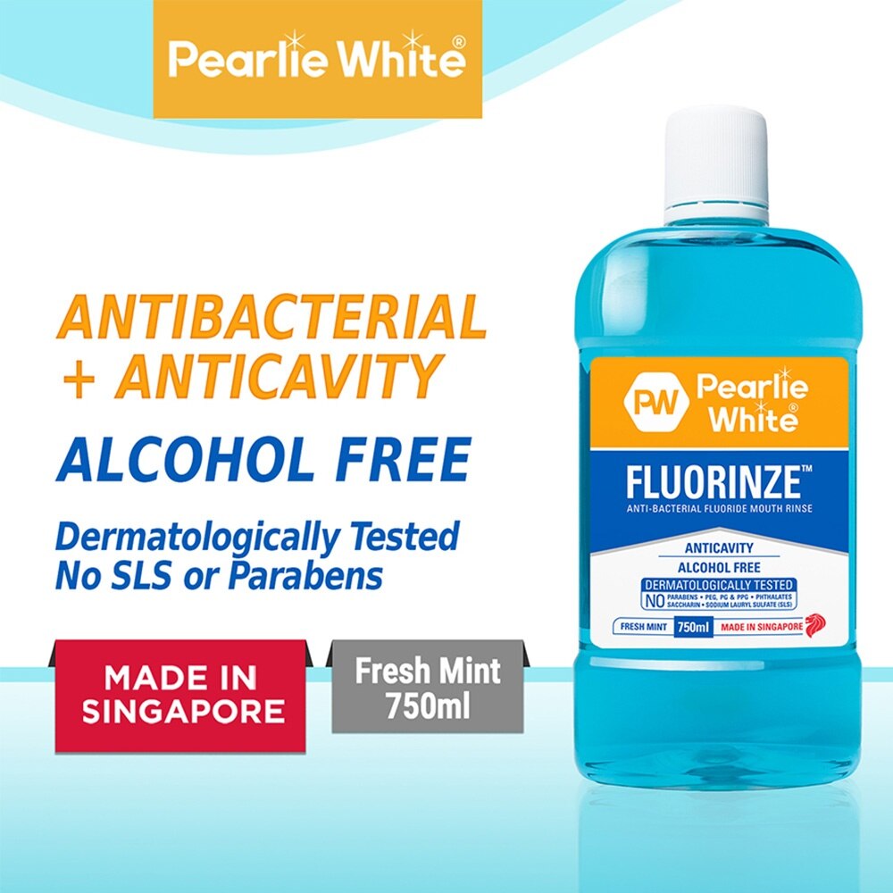 Fluorinze Alcohol Free Antibacterial Fluoride Mouth Rinse 750ml