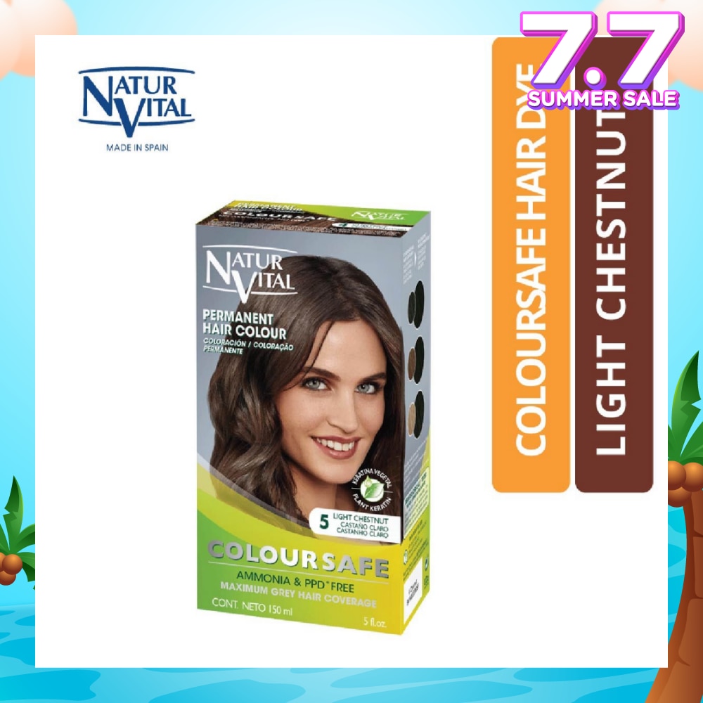 NATURVITAL Coloursafe Permanent Hair Colour Light Chestnut 5