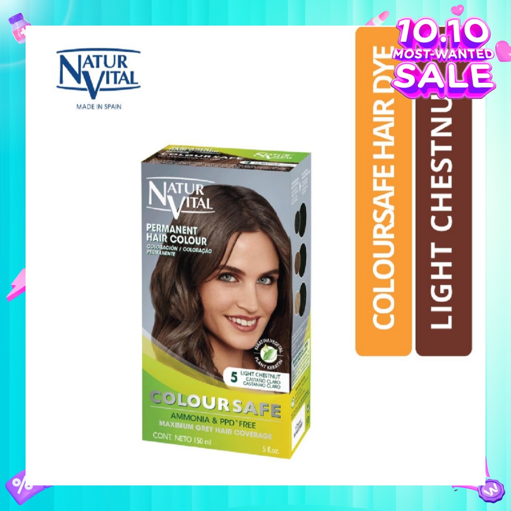 Coloursafe Permanent Hair Colour Light Chestnut 5