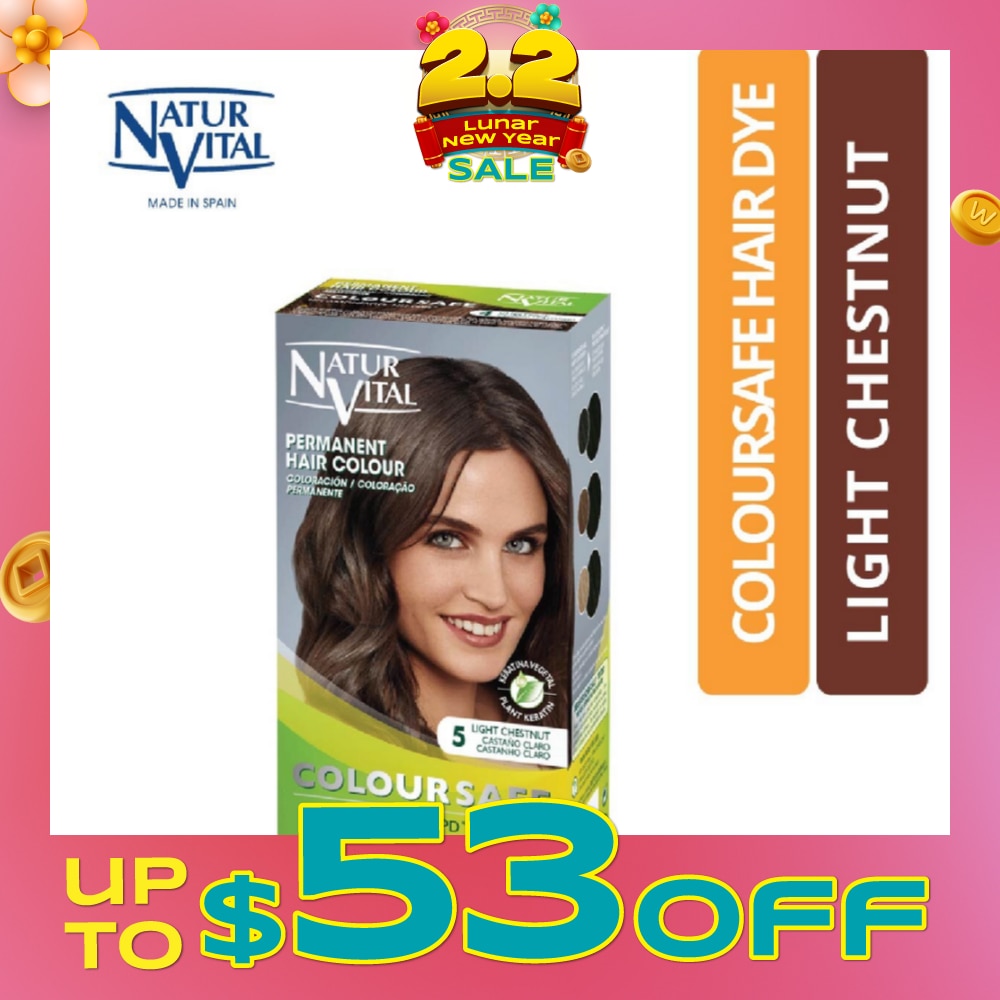 NATURVITAL Coloursafe Permanent Hair Colour Light Chestnut 5