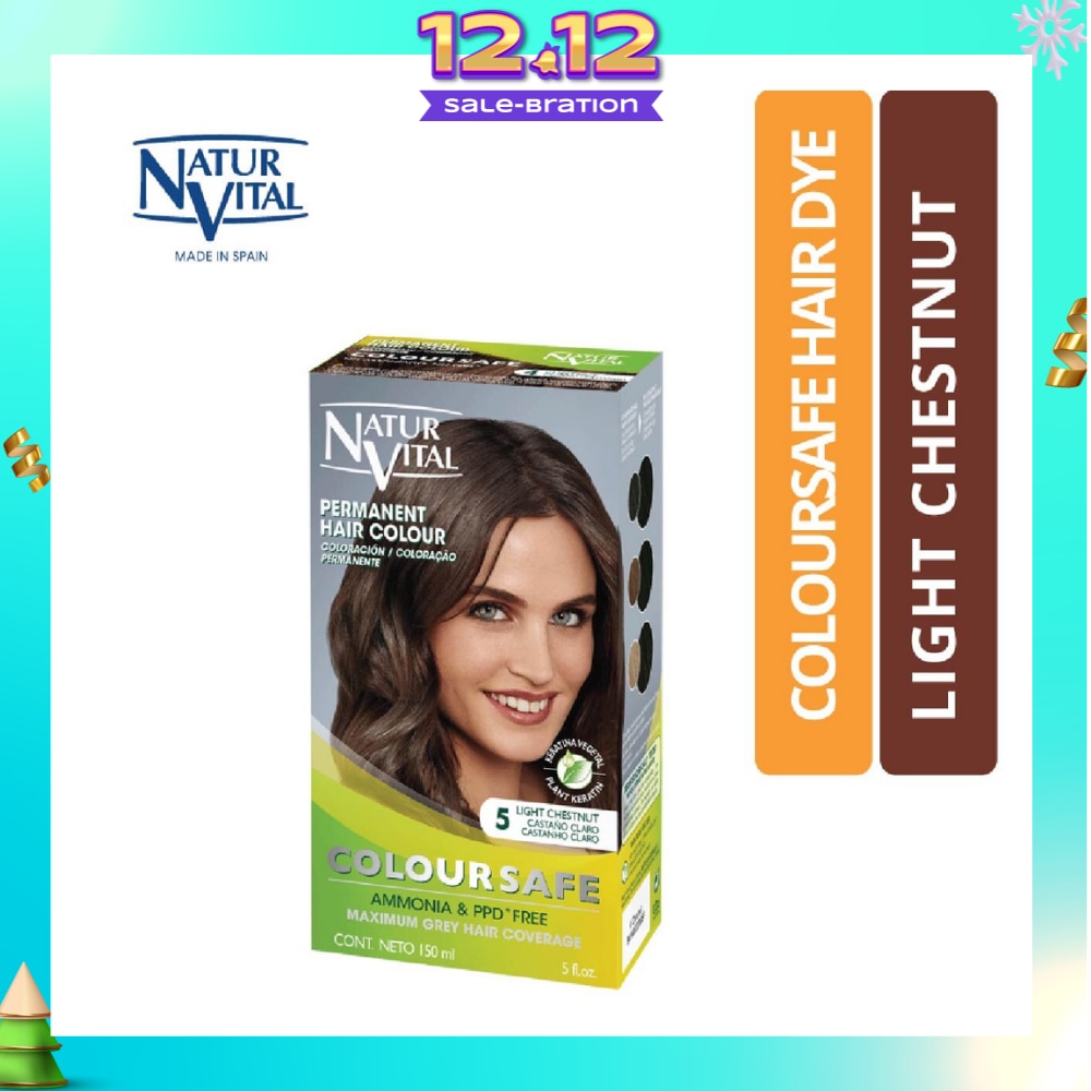 NATURVITAL Coloursafe Permanent Hair Colour Light Chestnut 5