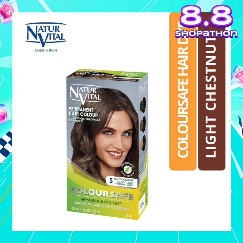 NATURVITAL Coloursafe Permanent Hair Colour Light Chestnut 5