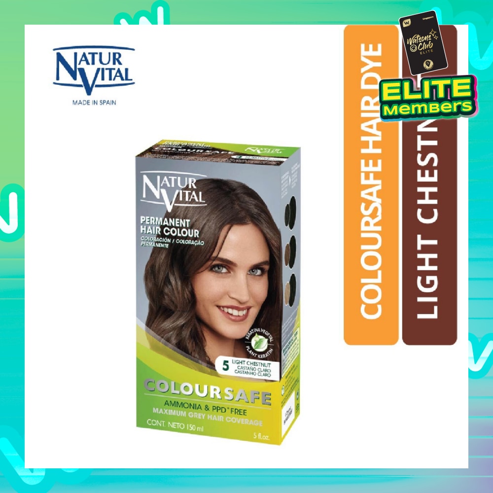 NATURVITAL Coloursafe Permanent Hair Colour Light Chestnut 5