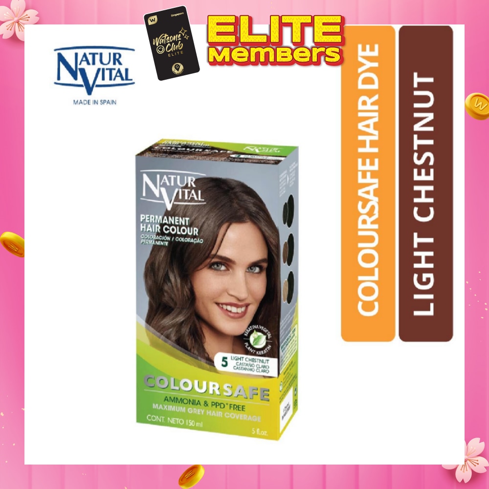 NATURVITAL Coloursafe Permanent Hair Colour Light Chestnut 5